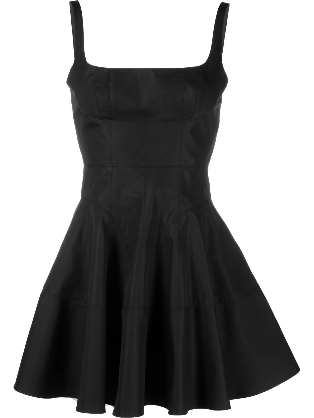 

Giovanni Bedin Godet sleeveless flared mini dress - Black