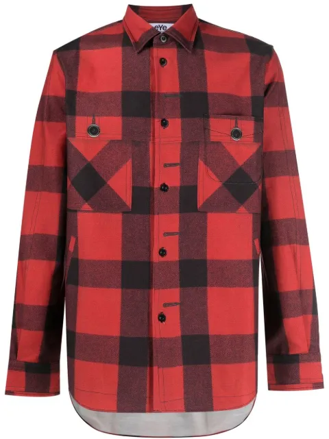 Junya Watanabe MAN camisa con cuadros estampados