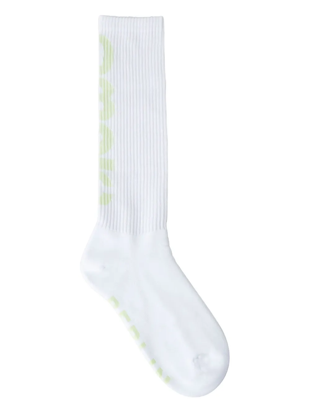 032c logo-detail ribbed socks | White | Image 1