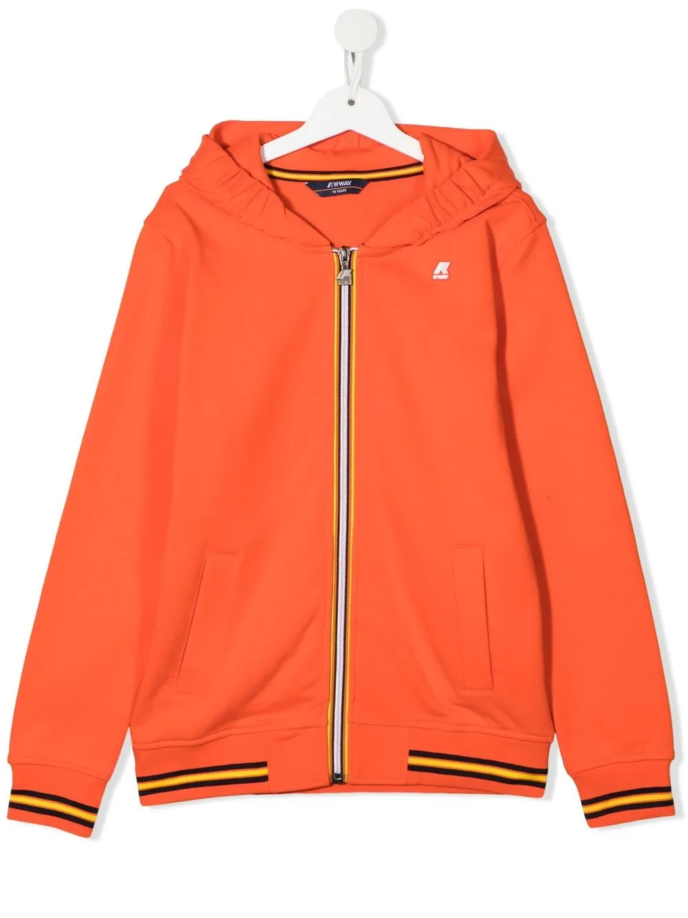 

K Way Kids hoodie Anthony Tape con cierre - Naranja