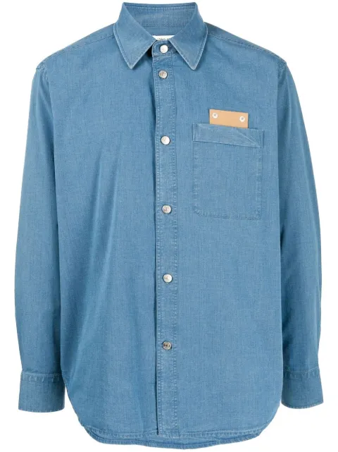 Craig Green camisa de mezclilla con detalle de parche