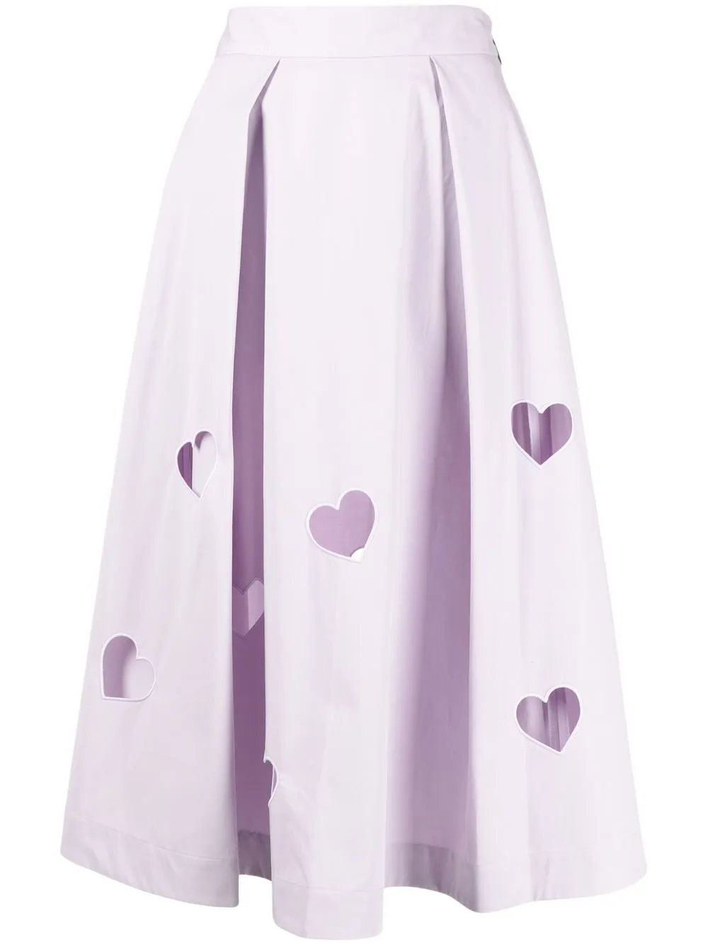 

MSGM falda midi con pliegues - Morado