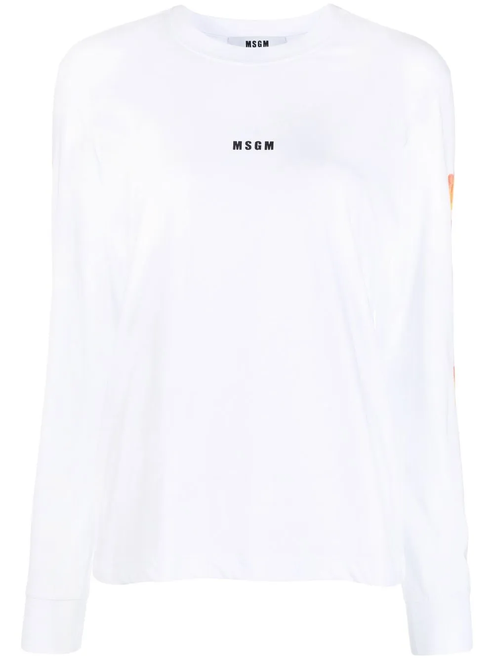 

MSGM sudadera con logo estampado - Blanco