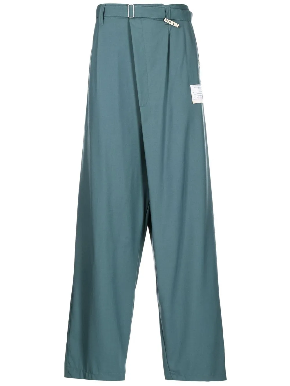 

Maison Mihara Yasuhiro logo-patch track pants - Green