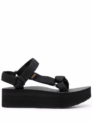 womens black teva flip flops