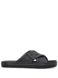 FENDI FF logo-embossed slide sandals - Black