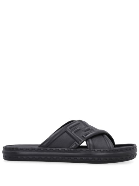 FENDI FF logo-embossed slide sandals