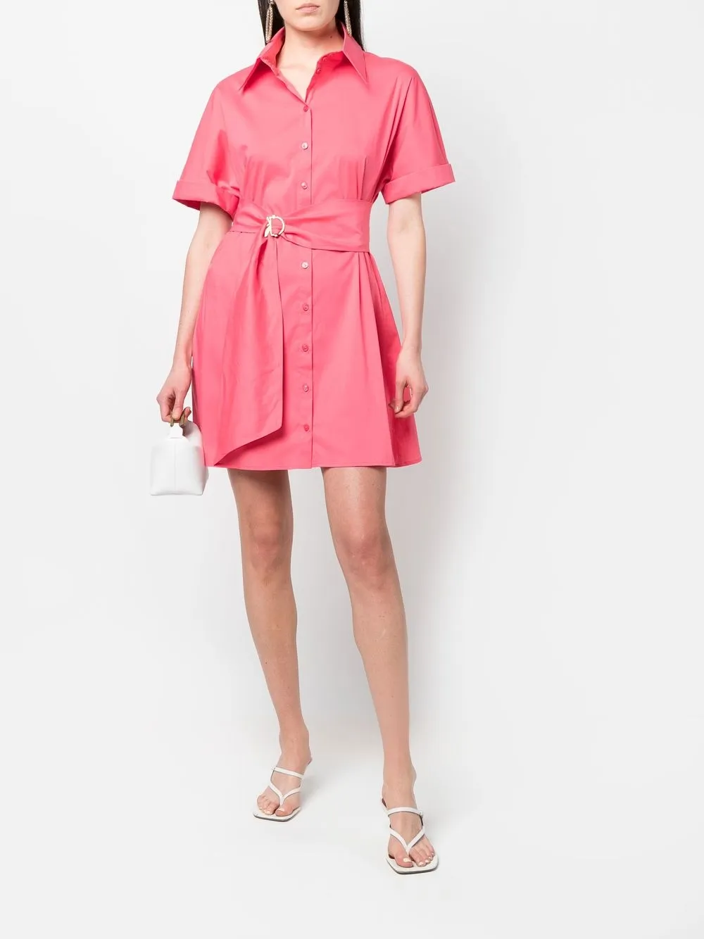 Patrizia Pepe Blousejurk met ceintuur - Roze