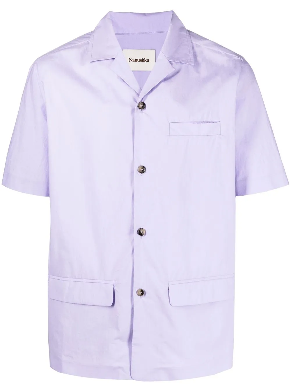 

Nanushka camisa con solapa de muesca - Morado