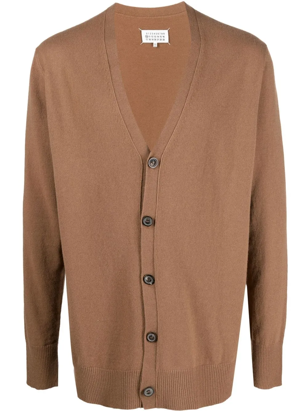 

Maison Margiela cárdigan tejido con cuello en V - Marrón