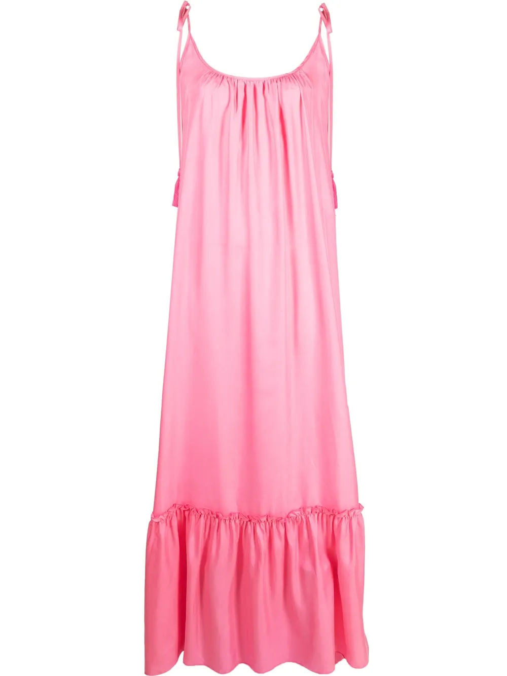 

P.A.R.O.S.H. vestido largo a capas - Rosado