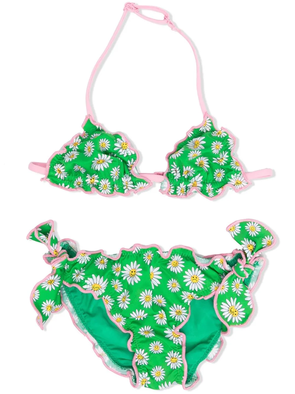 

MC2 Saint Barth Kids bikini con estampado floral - Verde