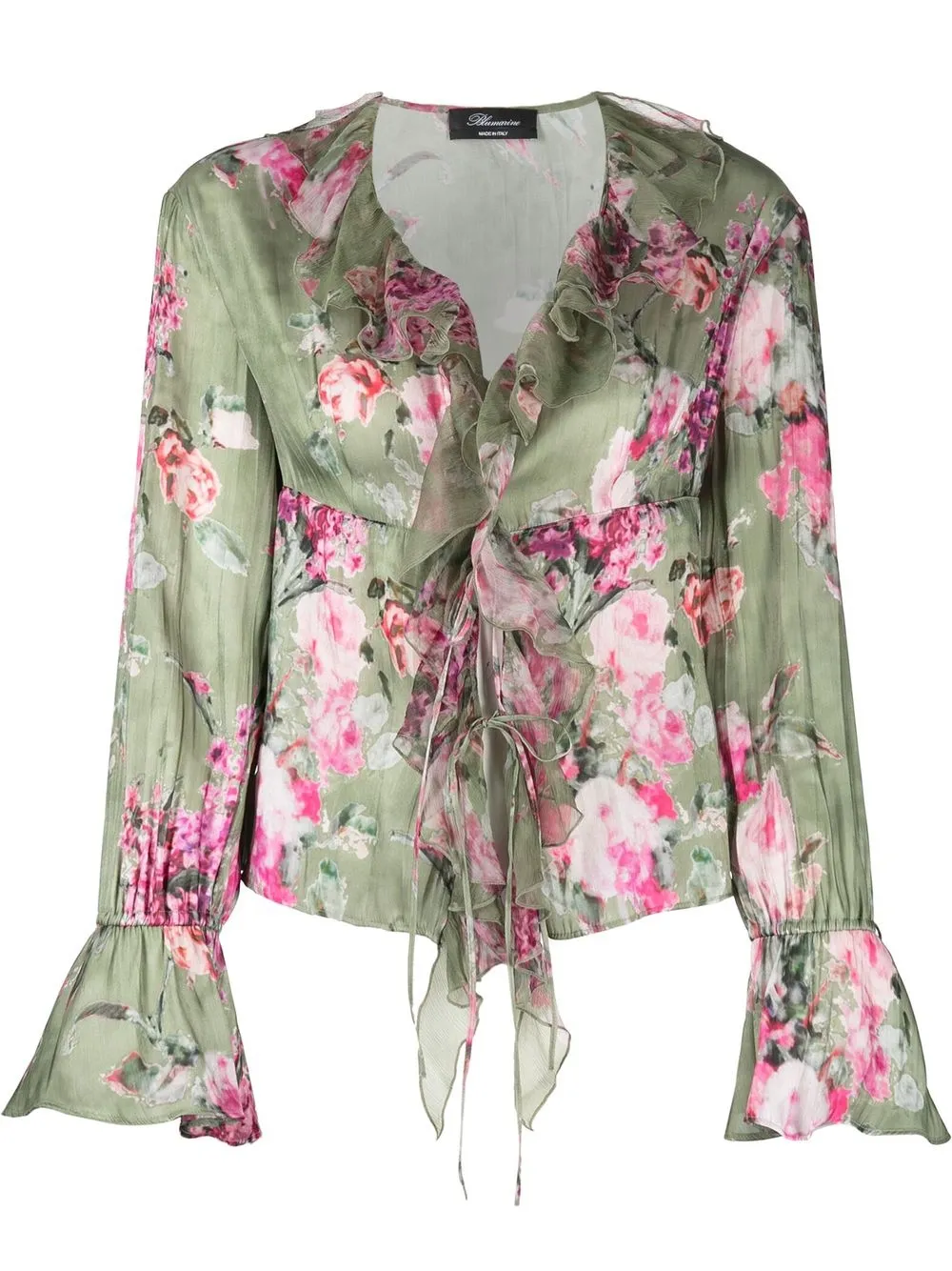 

Blumarine blusa con estampado floral - Verde