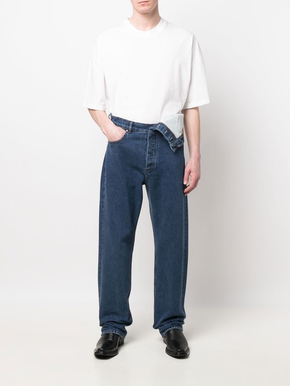 Y/Project Asymmetrische jeans - Blauw
