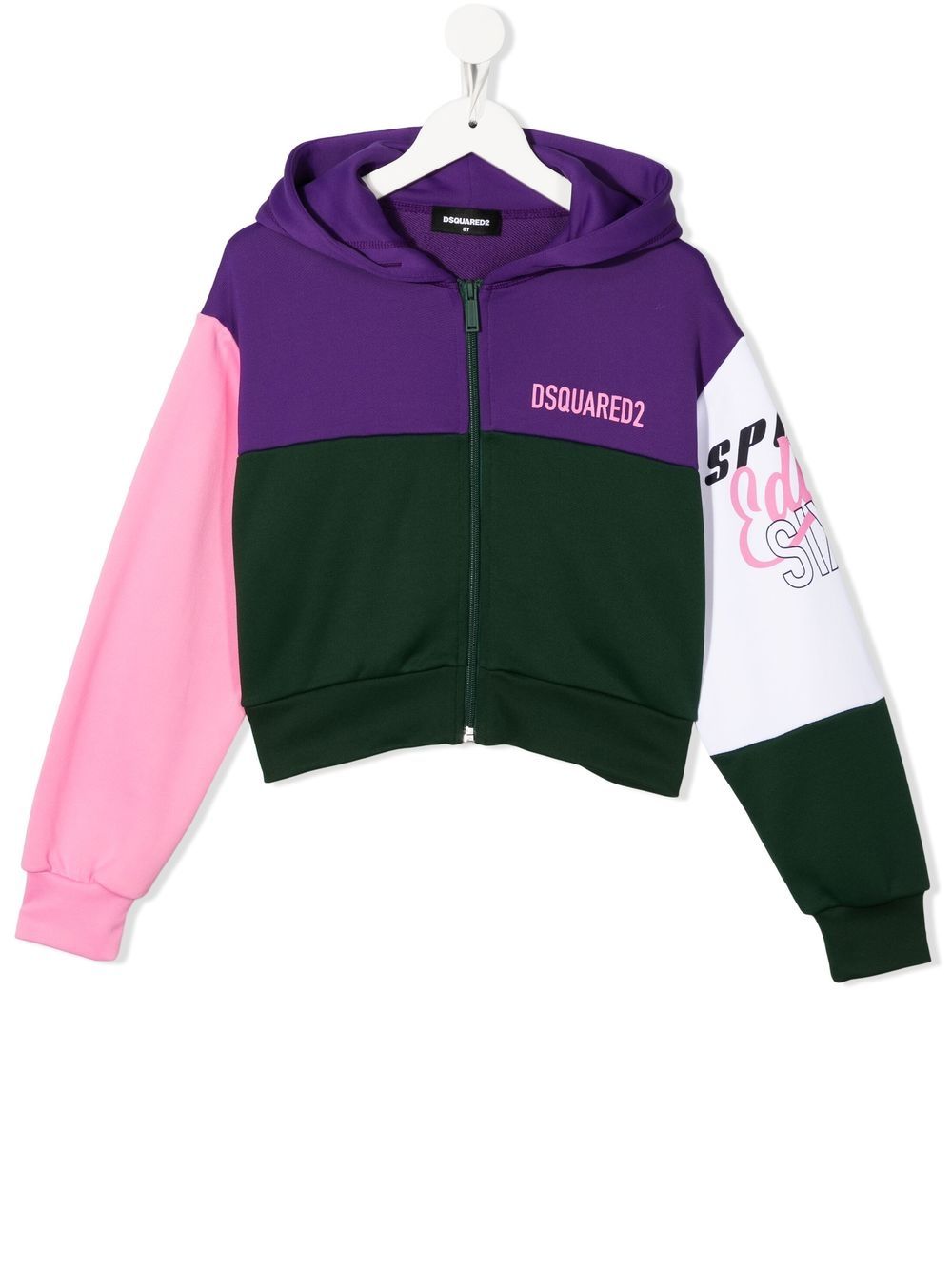 

Dsquared2 Kids hoodie con diseño color block - Morado