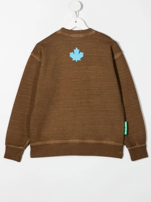 DSQUARED2 KIDS スローガン スウェットシャツ | ブラウン | FARFETCH JP
