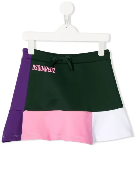 DSQUARED2 KIDS falda midi con diseño color block