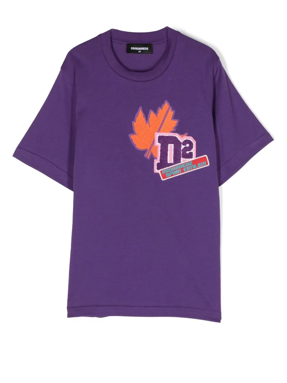 

Dsquared2 Kids playera manga corta con logo estampado - Morado