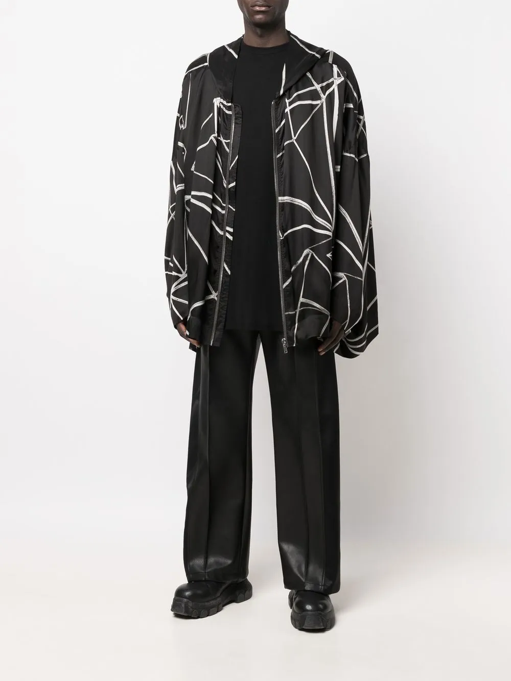 Rick Owens Jack met print - Zwart