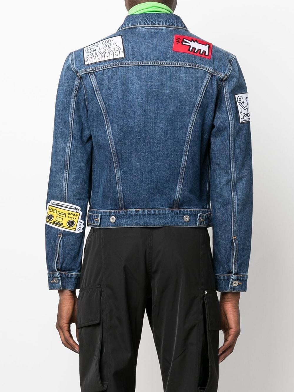 Honey Fucking Dijon x Keith Haring logo-patch Denim Jacket - Farfetch