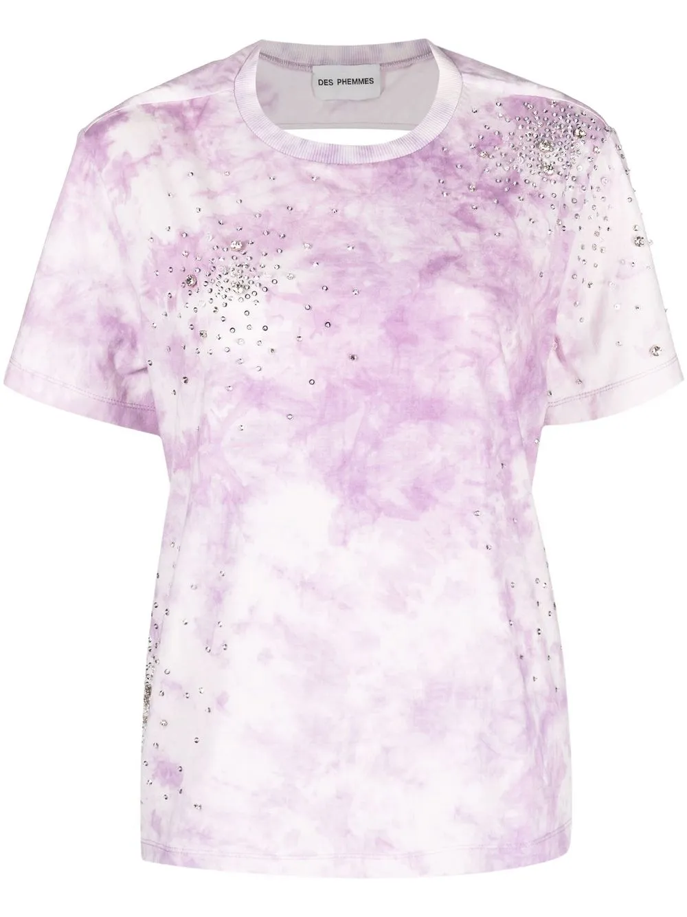 

DES PHEMMES playera con estampado tie-dye - Morado