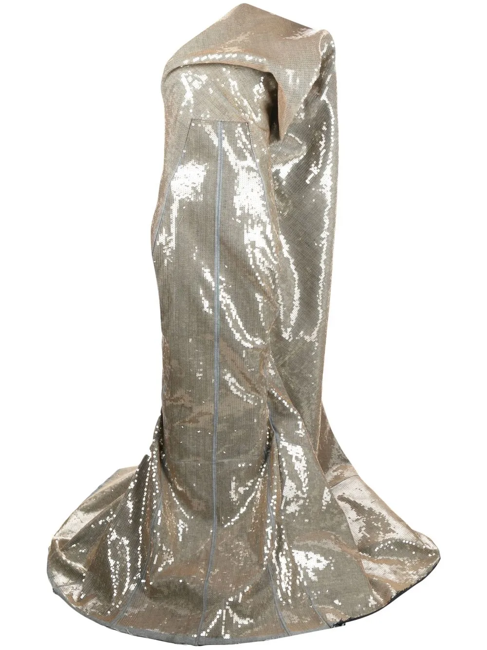 

Rick Owens Aphrodite embroidered denim gown - Grey
