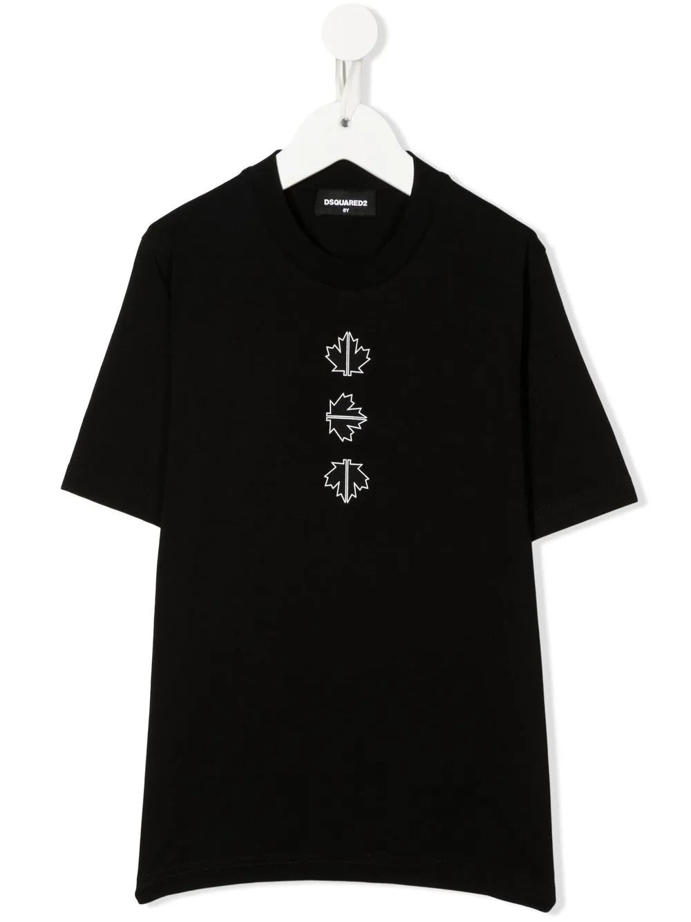 

Dsquared2 Kids maple-leaf cotton T-shirt - Black