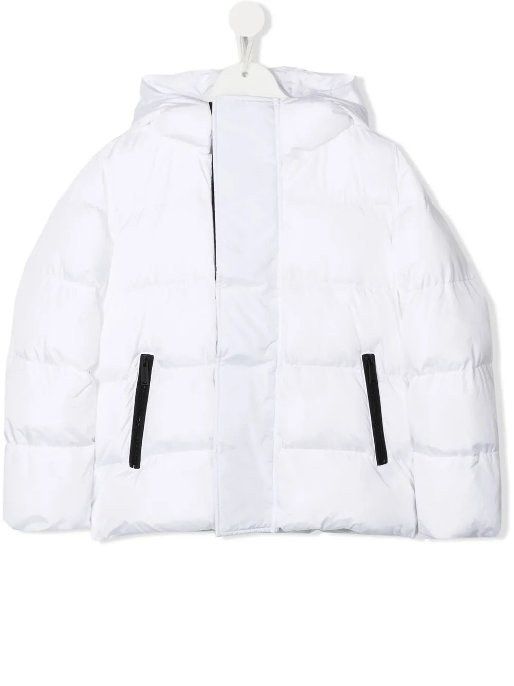 DSQUARED2 ZIP-POCKET HOODED PUFFER JACKET