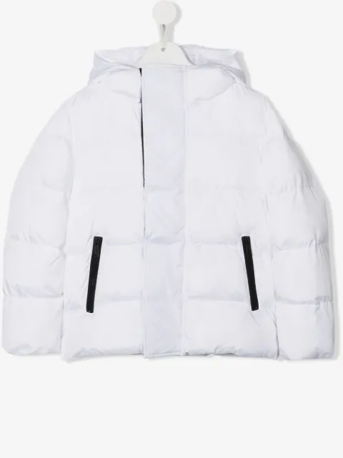DSQUARED2 KIDS zip-pocket hooded puffer jacket