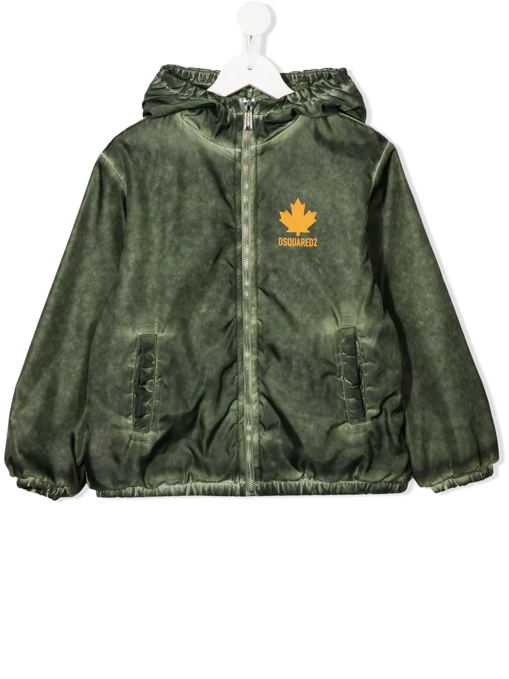 

Dsquared2 Kids chamarra con capucha y logo estampado - Verde