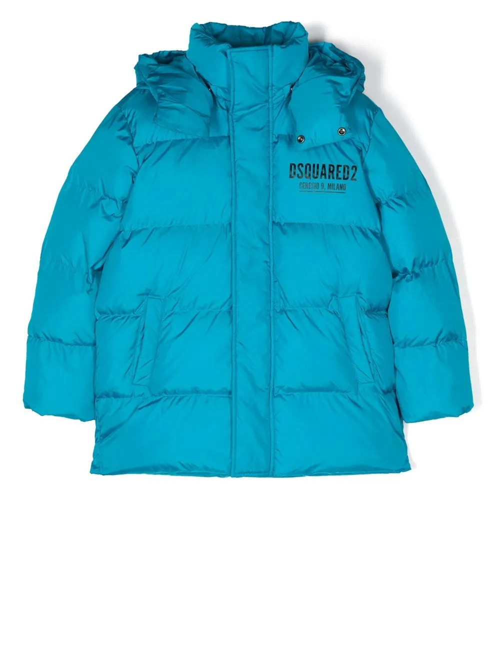 

Dsquared2 Kids chamarra capitonada con logo en el pecho - Azul