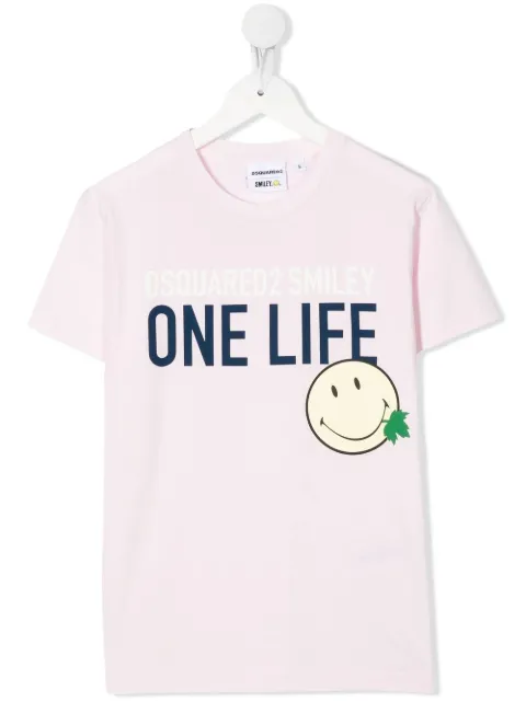 DSQUARED2 KIDS Smiley-print short-sleeve T-shirt