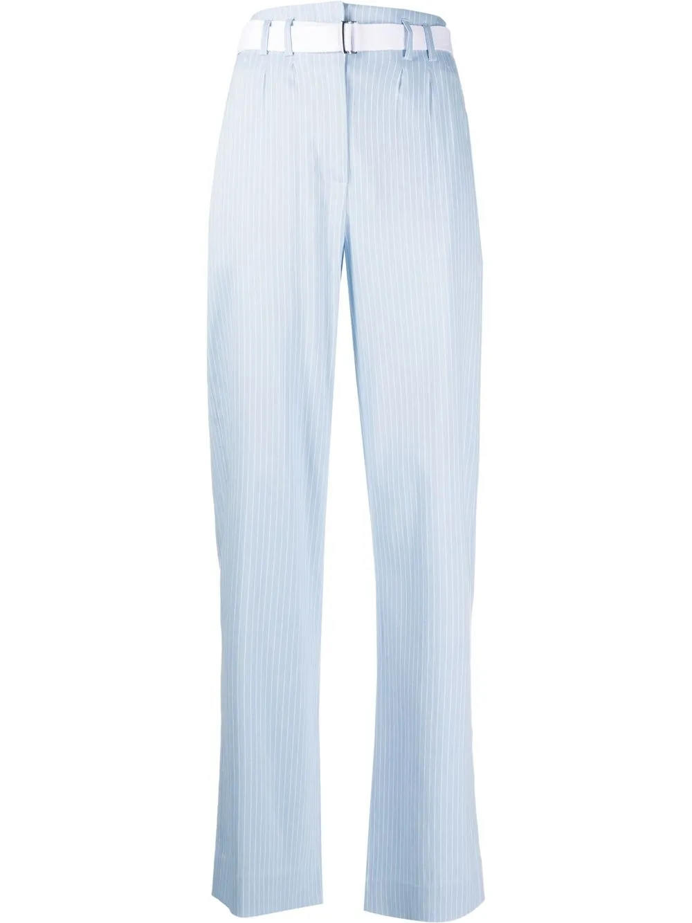 

Merci pantalones a rayas diplomáticas con cinturón - Azul
