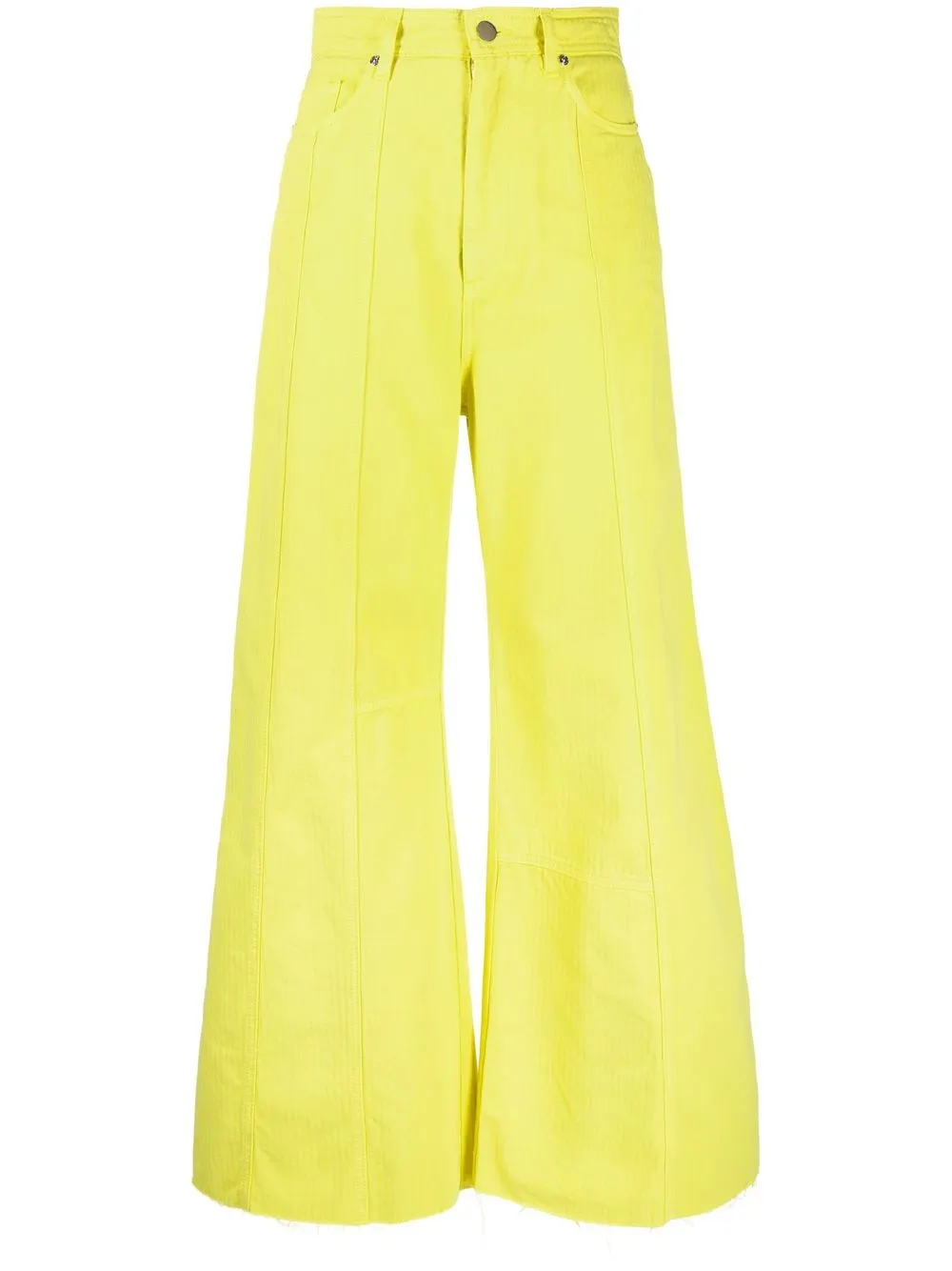 

ETRO pantalones anchos con tiro alto - Amarillo