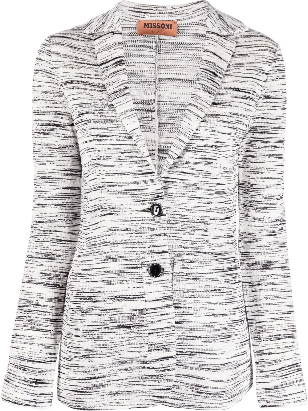 

Missoni blazer tejido a rayas con botones - Gris