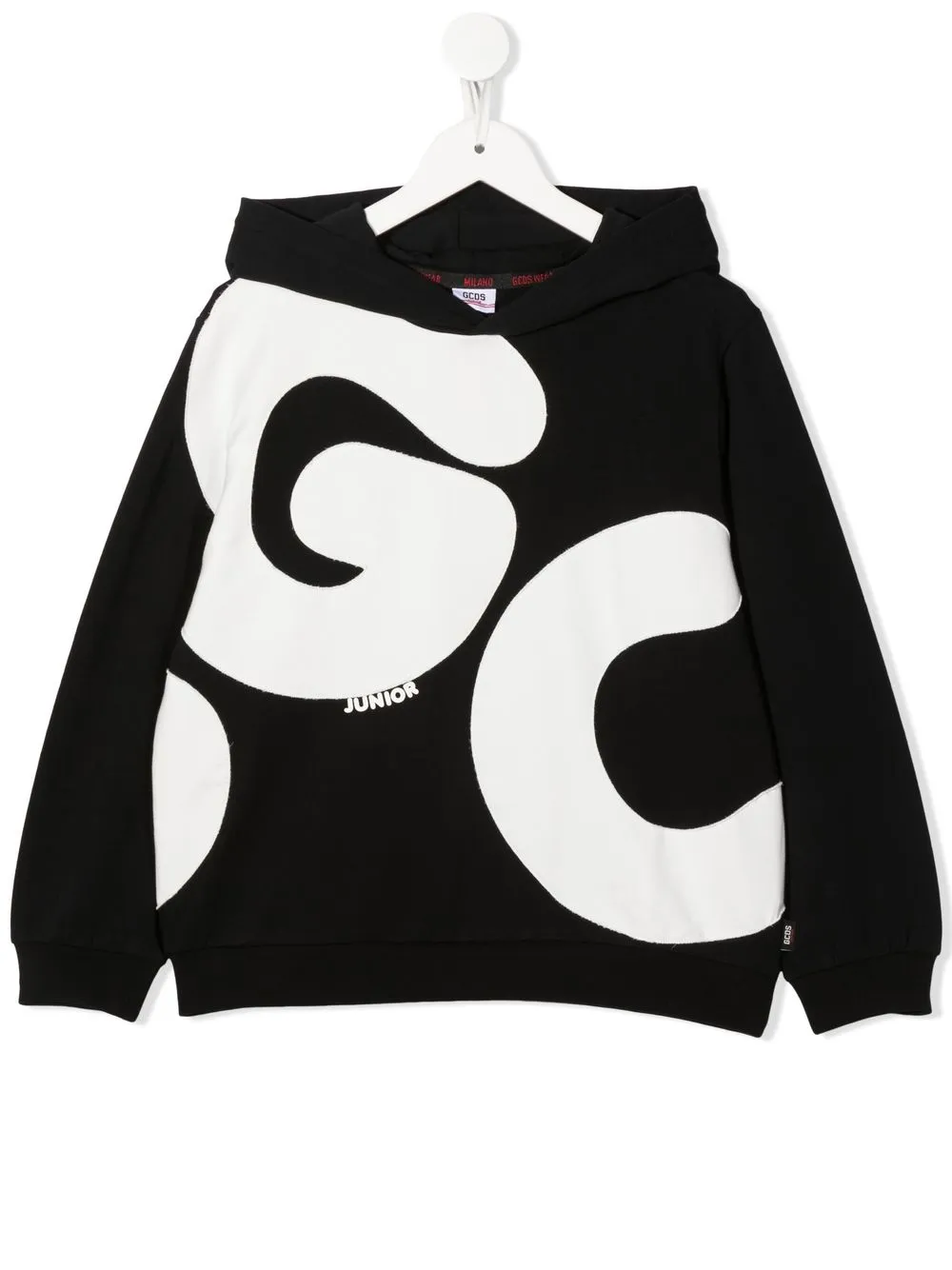 

Gcds Kids hoodie con logo - Negro