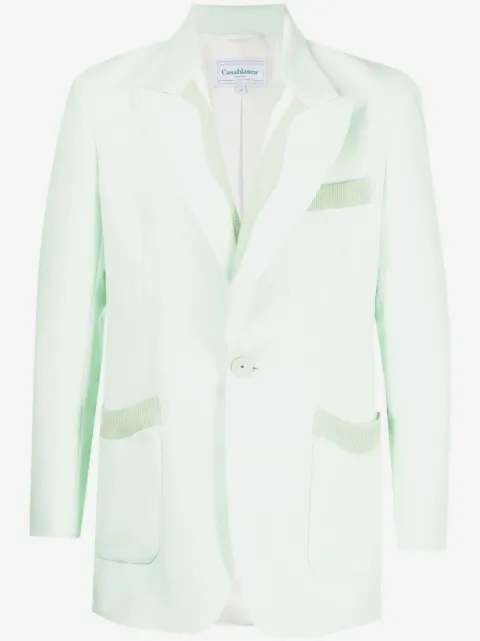 Casablanca Memphis Pinstripe Single Breasted Rib Blazer