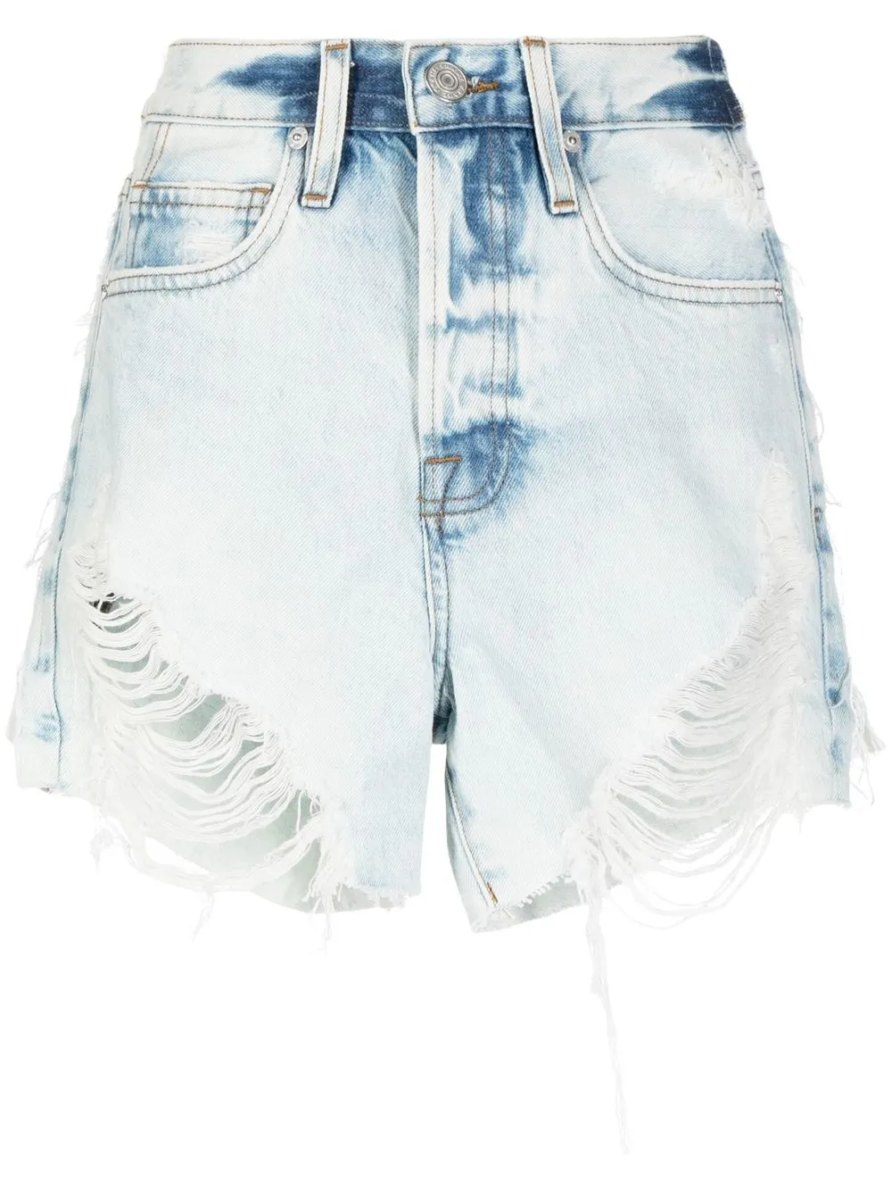 

FRAME patchwork denim shorts - Blue