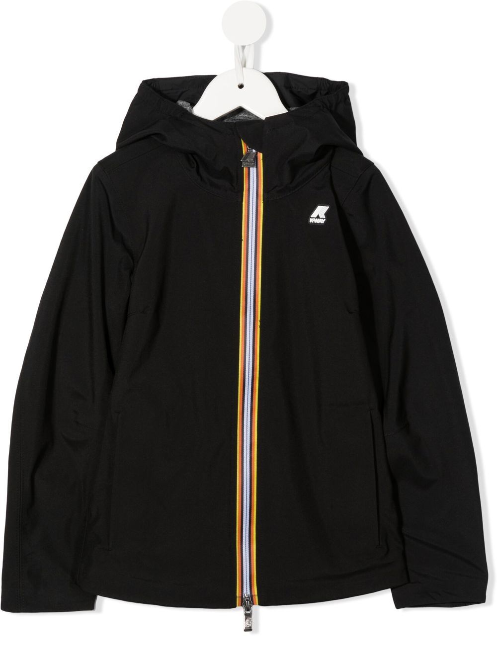 K Way Kids zip-up hooded jacket - Black