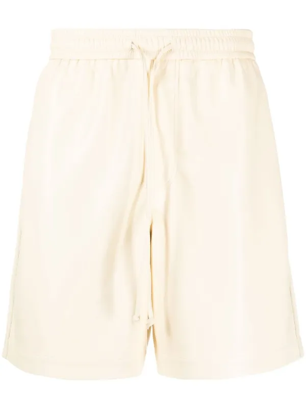 white pleather shorts