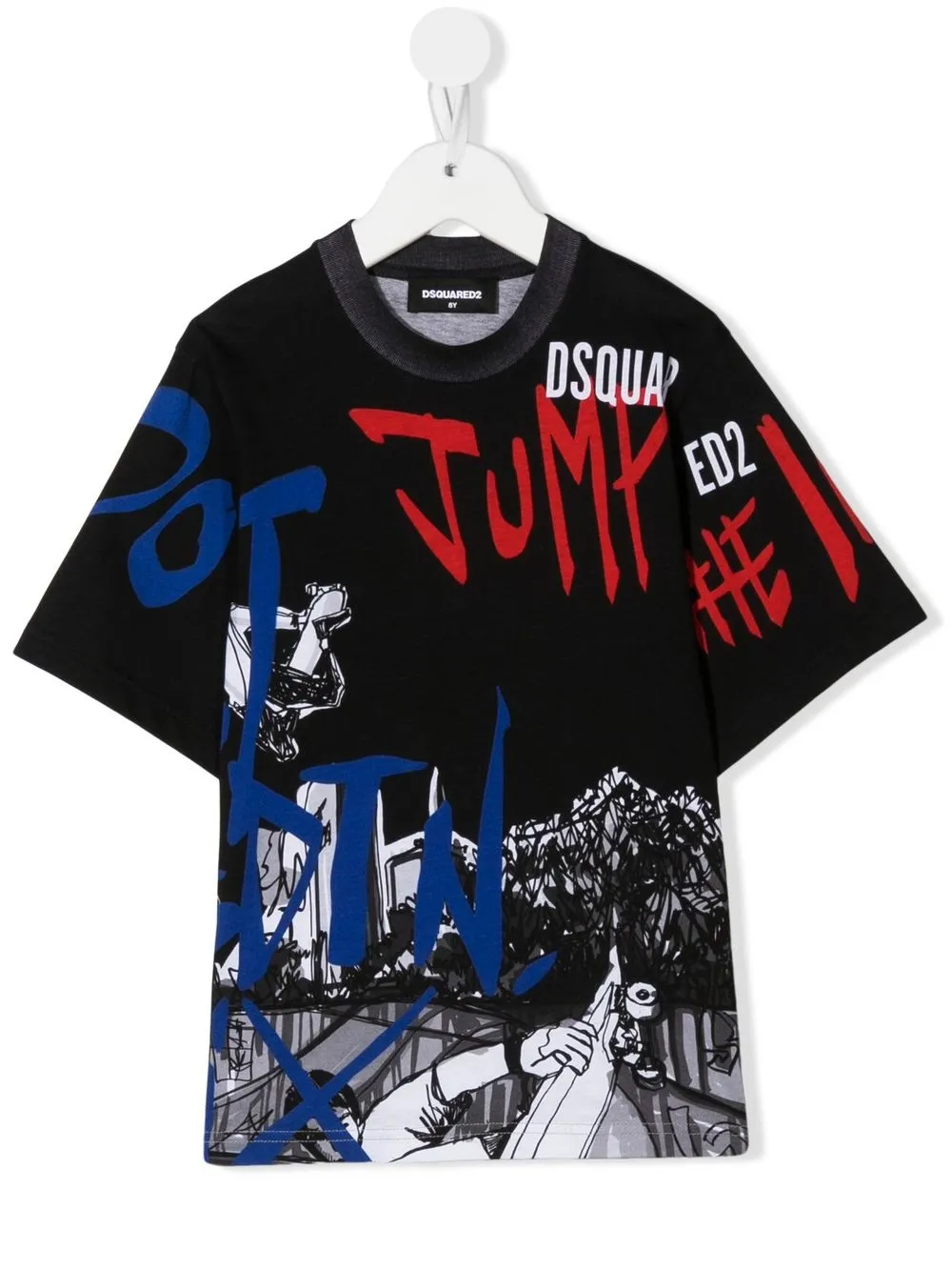 

Dsquared2 Kids playera con ilustración estampada - Negro