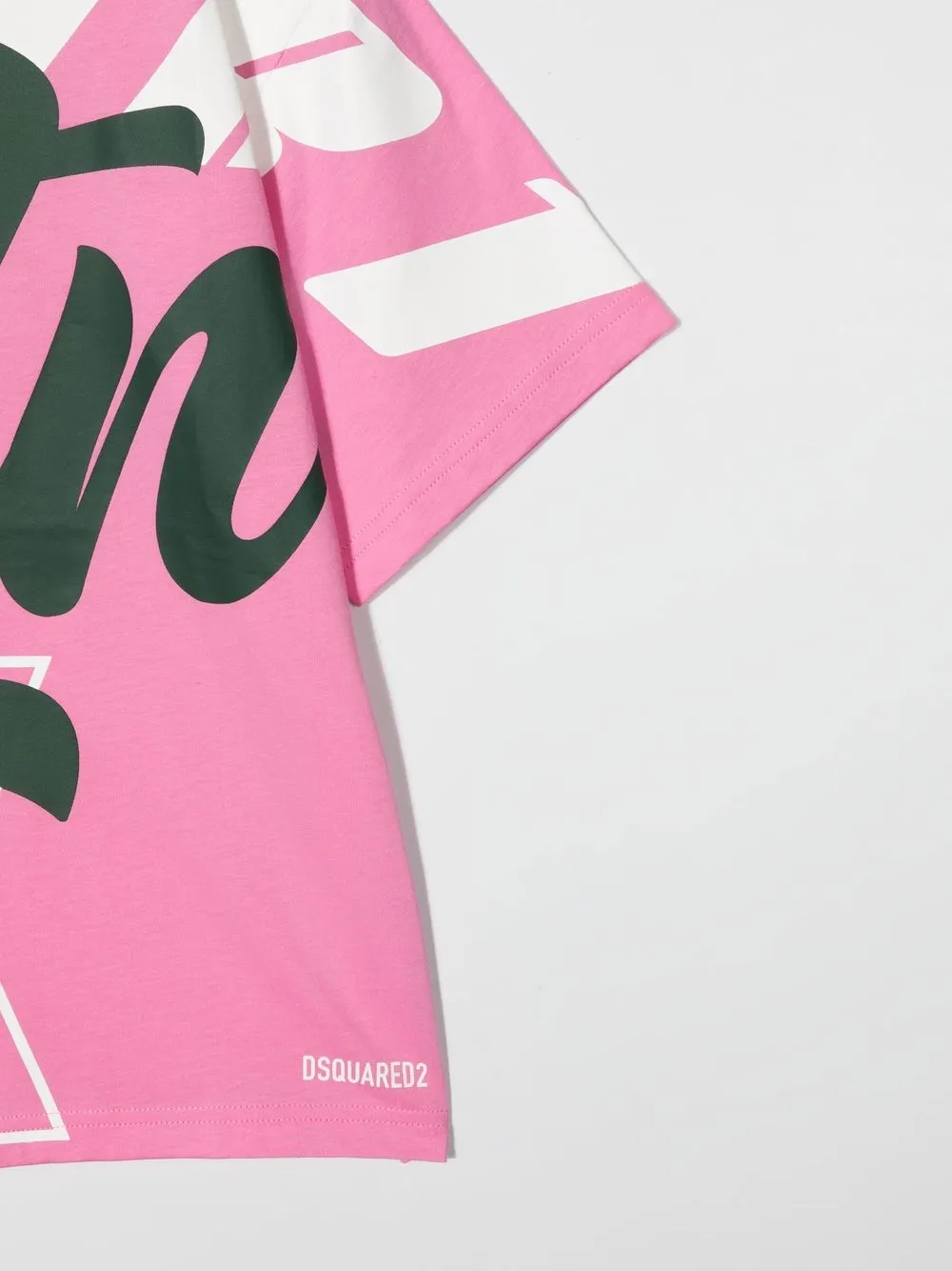  Dsquared2 Kids T Shirt Mit Schriftzug   Rosa 
