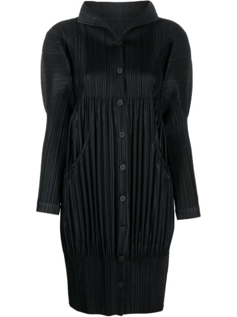 Issey Miyake Pre-Owned 2000s Pleats Please plissé button-up dress