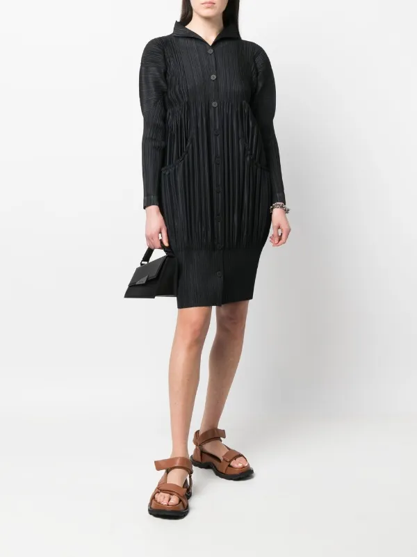 SALE!! pleats pleaseアシンメトリー BLACK 3人気希少黒 Issey Miyake Pleats Please Asymmetrical Pleated Tunic in