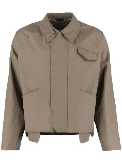 FENDI asymmetric-hem shirt jacket
