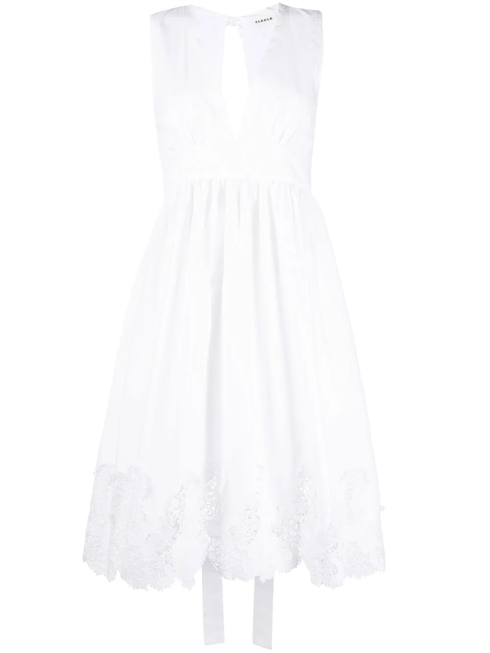 

P.A.R.O.S.H. vestido bordado - Blanco