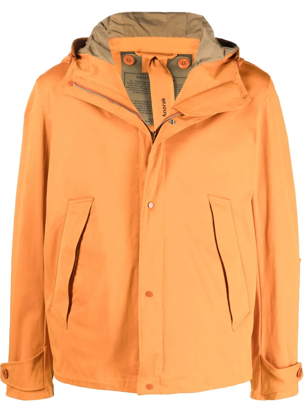 

Ten C cotton hooded jacket - Orange