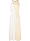 Jejia two-tone mulberry silk dress - White