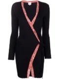 Jean Paul Gaultier Pre-Owned 1990s ribbed wrap cardigan - Black