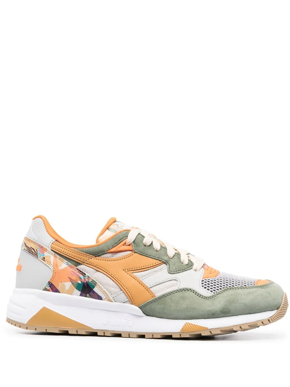 

Diadora panelled colour-block sneakers - Green